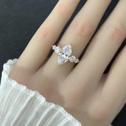 Marquise Moissanite Ring｜925 Sterling Silver