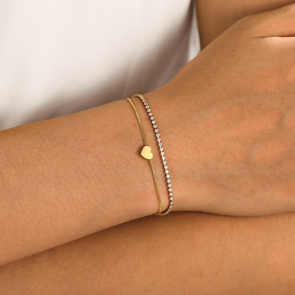 Sera Heart Tennis Bracelet