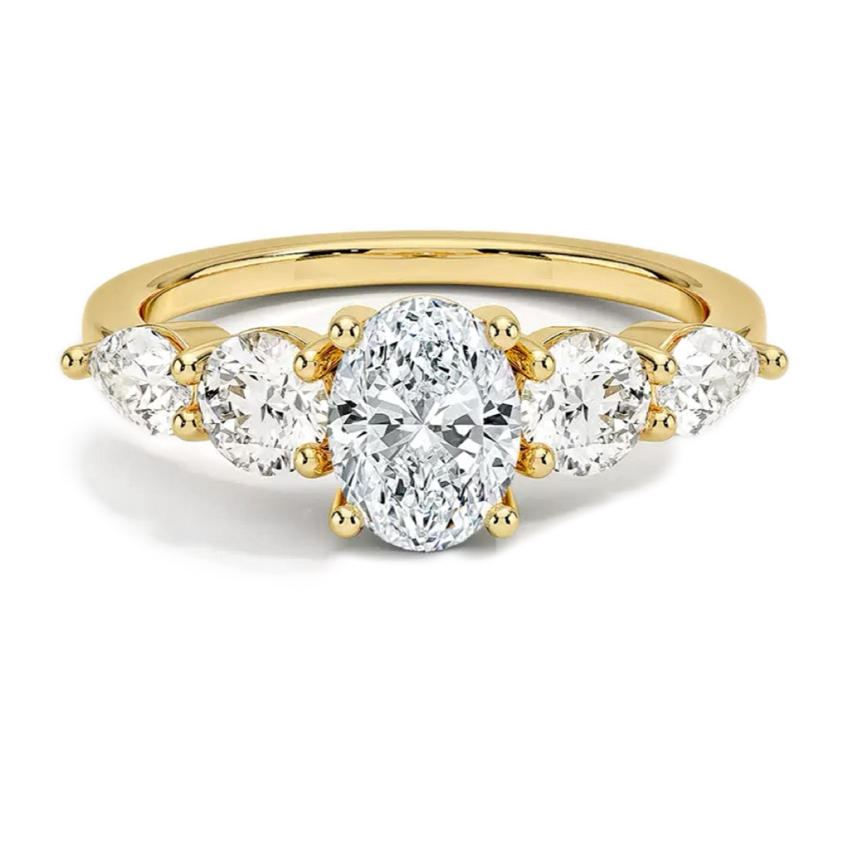 Lyra Oval Moissanite Ring｜925 Sterling Silver