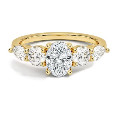 Lyra Oval Moissanite Ring｜925 Sterling Silver
