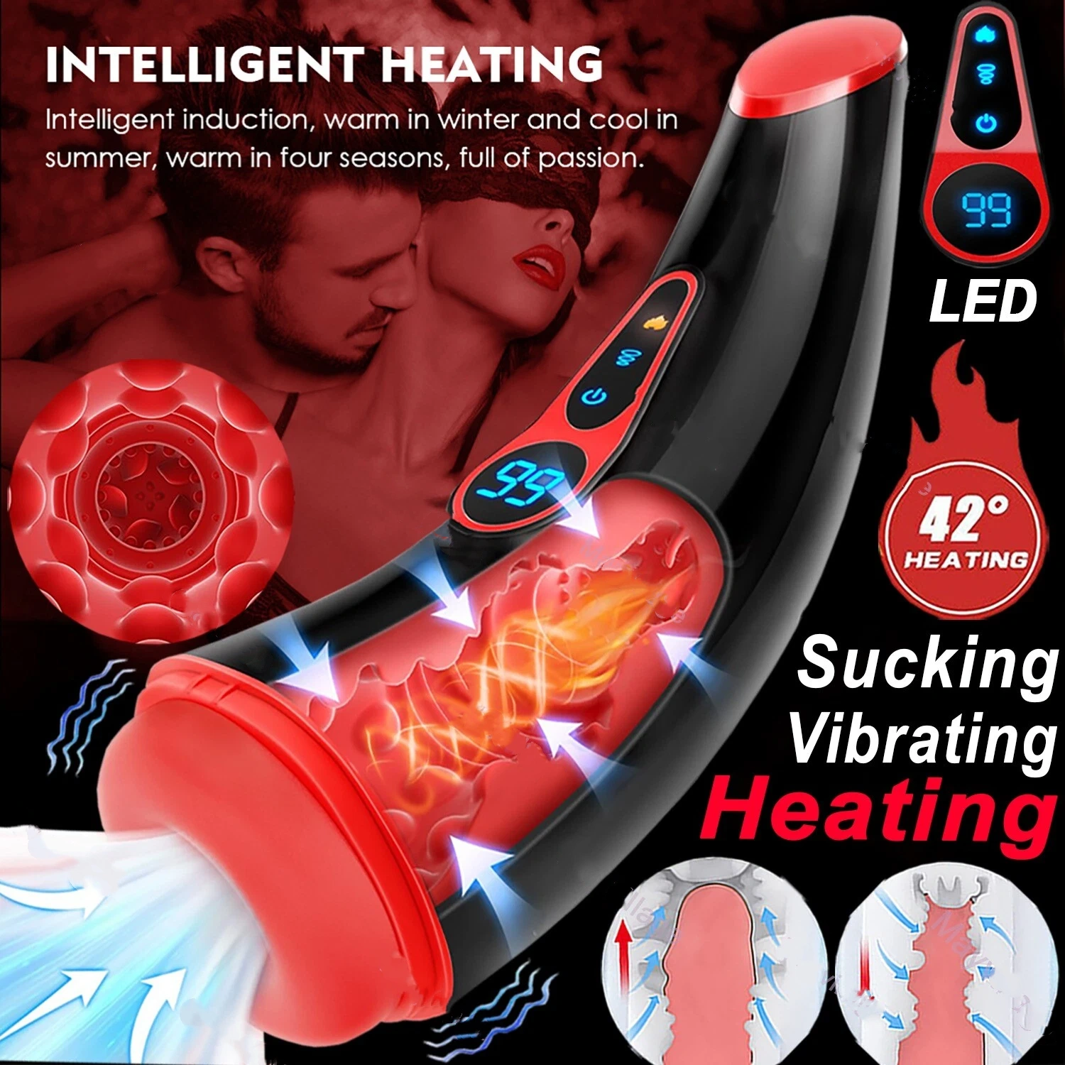【Discreet Delivery】Male Masturbaters Automatic HandsFree Telescopic Cup Sucking Stroker