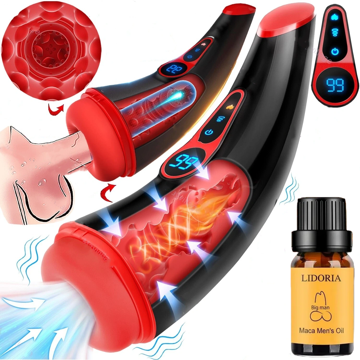 【Discreet Delivery】Male Masturbaters Automatic HandsFree Telescopic Cup Sucking Stroker