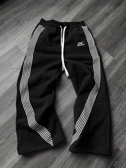 Baggy Curved Wide-Leg Sweatpants
