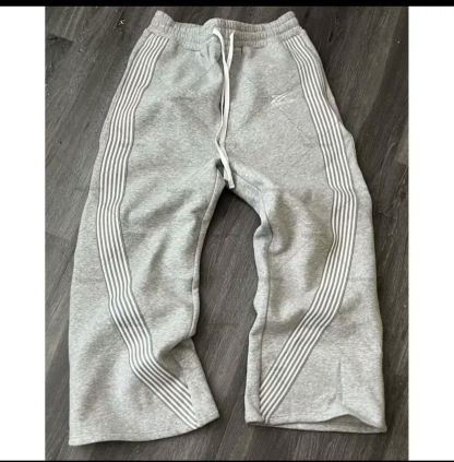 Baggy Curved Wide-Leg Sweatpants