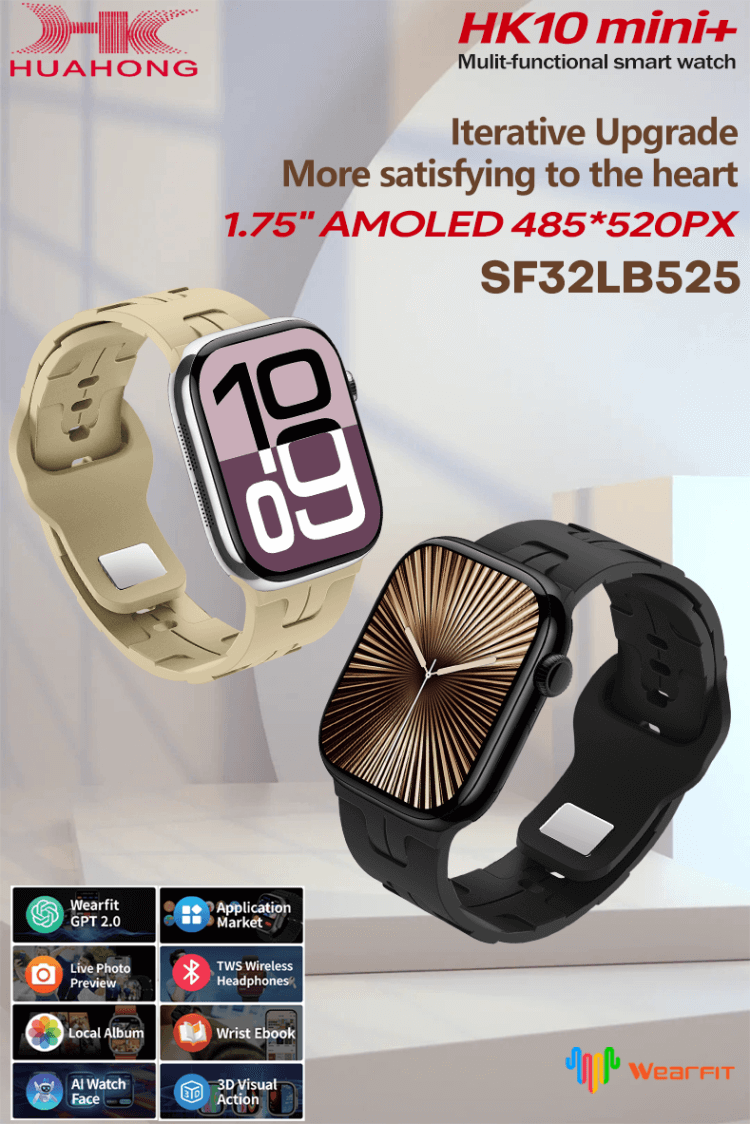 HK10 Mini+ BTGPS Smart Watch - AI Translation, Multi-Sport Modes & Fitness Tracker