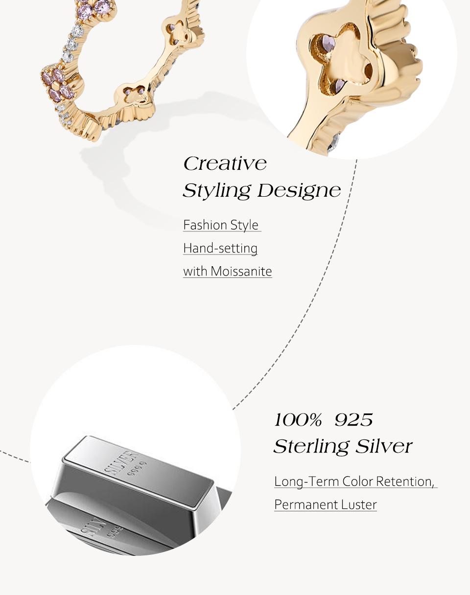 Eternity D VVS1 Color Synthetic Round Moissanite Rings for Wome 925 Sterling Silver Engagement Wedding Classic Rings Party Gift Fine Jewelry New R261, Elegant Engagement Ring, Engagement Rings Summervibes summerwins