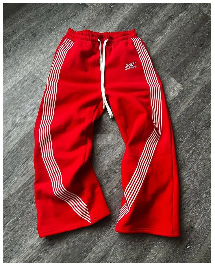 Baggy Curved Wide-Leg Sweatpants