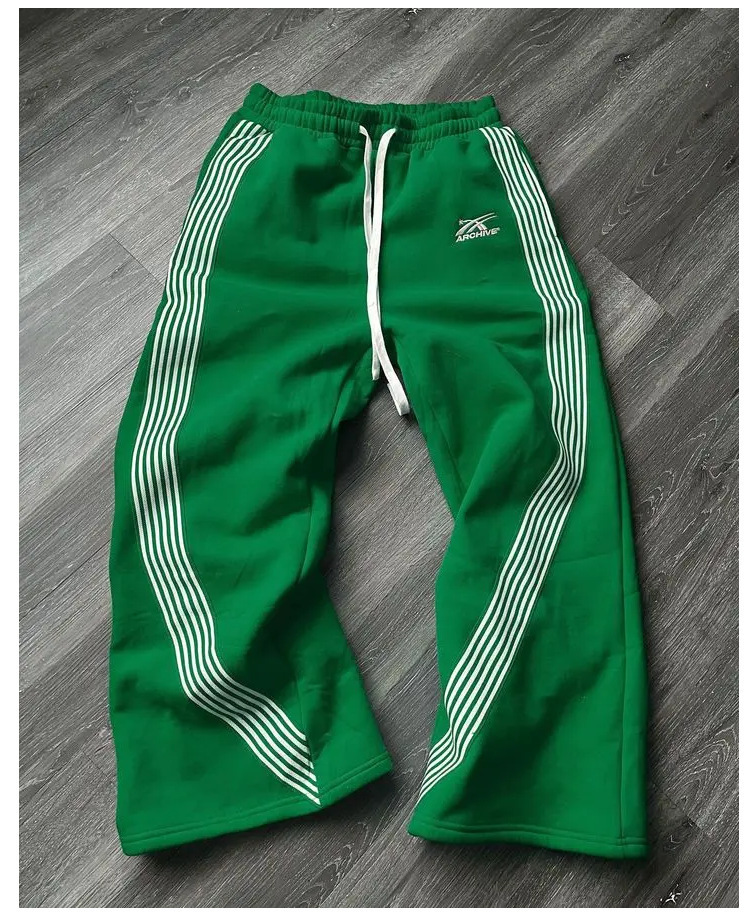 Baggy Curved Wide-Leg Sweatpants