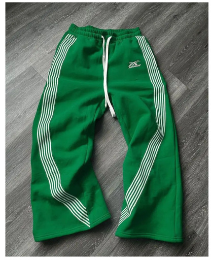 Baggy Curved Wide-Leg Sweatpants