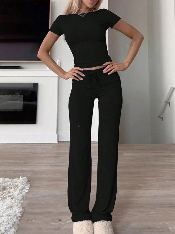 ✨✨Buy 2 PCS for free shipping 👚 Women's Solid Modal Loungewear Set - Comfy Two-Piece