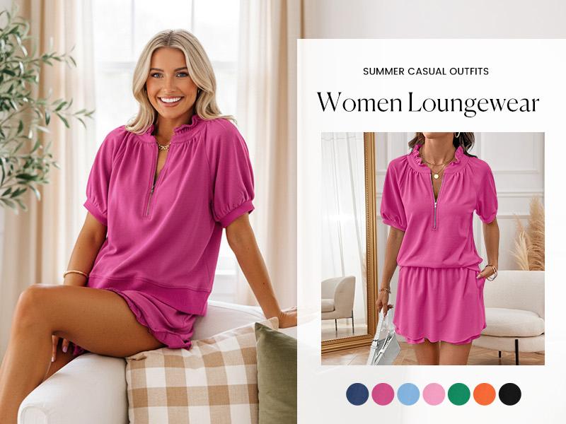 Shewin 2026 SummerVibes Blouses Women's Knit Fabric Soft With Pockets Ruffle Details for Casual Wear Shewin 2026 SummerVibes Blouses Women's Knit Fabric Soft With Pockets Ruffle Details for Casual Wear