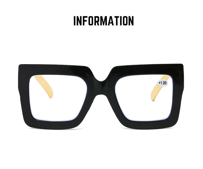 🎈🎈Lastday 70%OFF-Women’s Oversized Square Chain Reading Glasses(1set-6pcs)