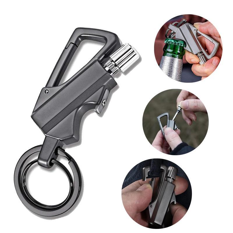 EDC Match Lighter Keychain – Durable, Waterproof, Bottle Opener Included