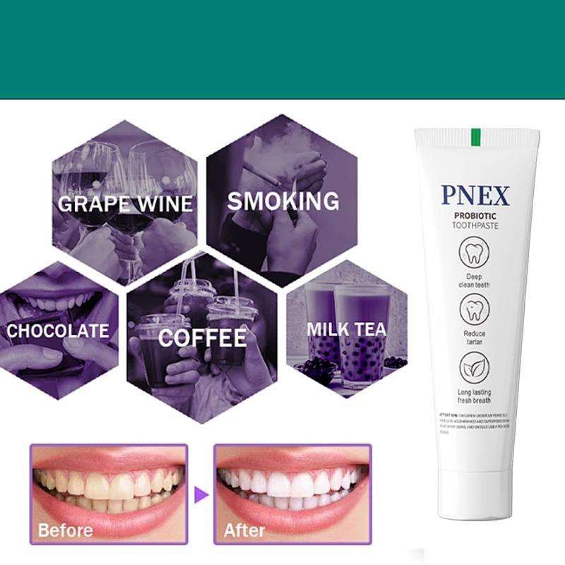 PNEX -whitening [Triple Whitening] Probiotic Whitening , Free of Fluoride, Hydroxyapatite, Anti plaque, Oral Health Management ap24 toothpaste Brightening