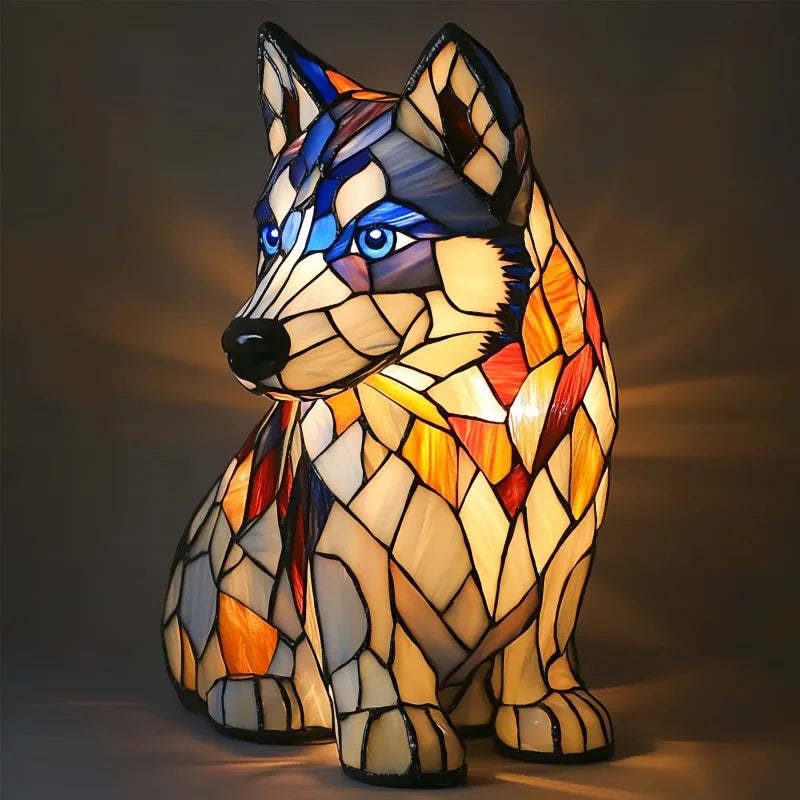 Arctic View Husky Lamp