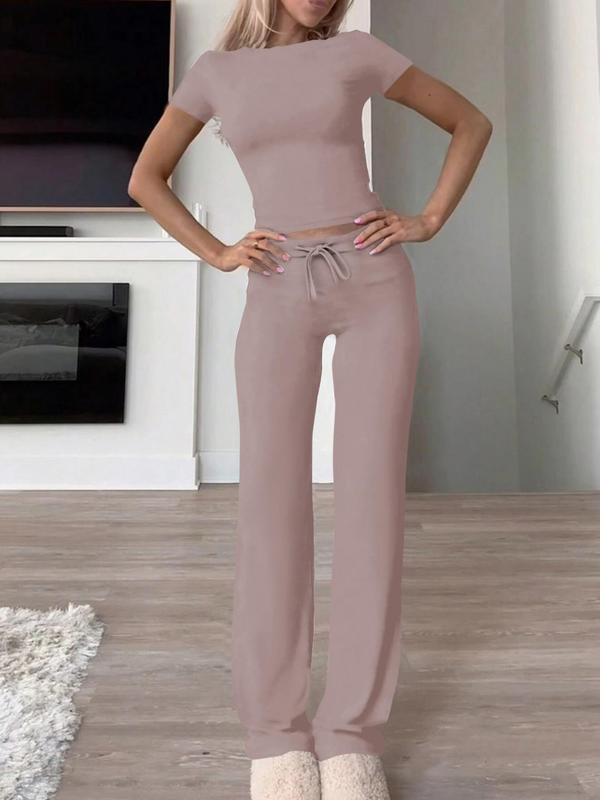 ✨✨Buy 2 PCS for free shipping 👚 Women's Solid Modal Loungewear Set - Comfy Two-Piece