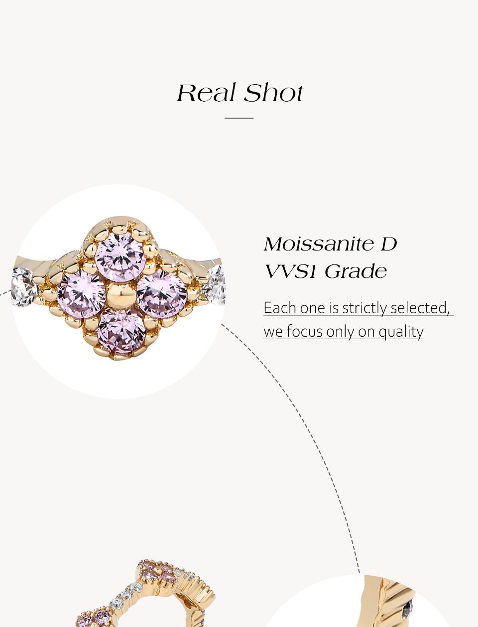 Eternity D VVS1 Color Synthetic Round Moissanite Rings for Wome 925 Sterling Silver Engagement Wedding Classic Rings Party Gift Fine Jewelry New R261, Elegant Engagement Ring, Engagement Rings Summervibes summerwins