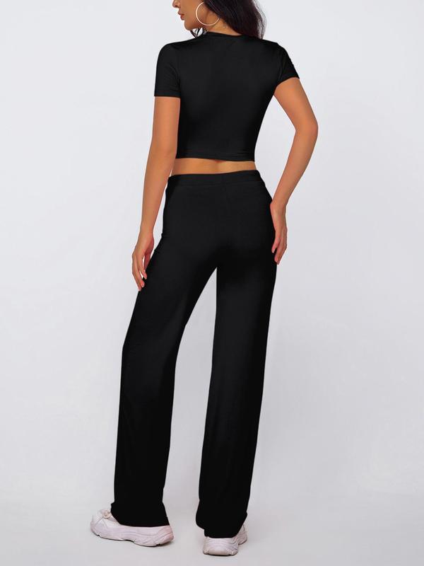 ✨✨Buy 2 PCS for free shipping 👚 Women's Solid Modal Loungewear Set - Comfy Two-Piece