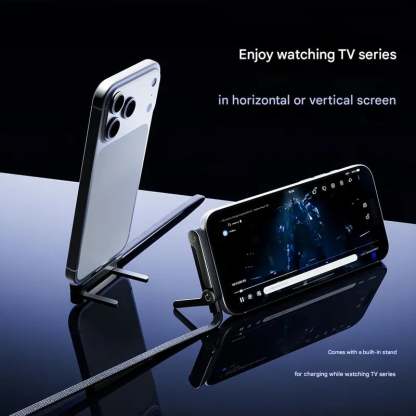 🔥New Year🏆Flash Sale⚡50K+ SOLD!💥2-in-1 Invisible Holder Charger Cable – 240W Fast Charging Cord with Built-In Phone Stand