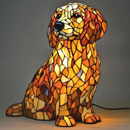 Spiritual Lys Golden Retriever Figurine Lamp