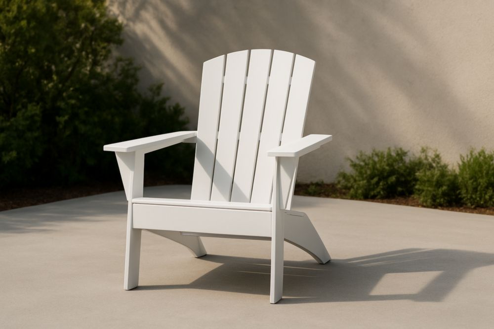 Sedia da Giardino Adirondack in Polietilene Bianco