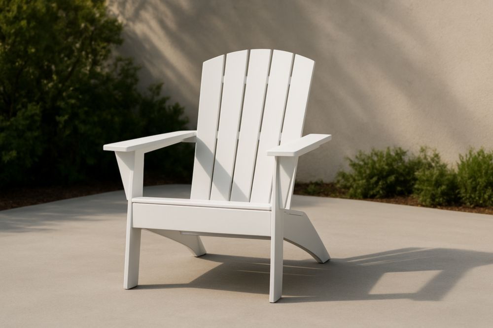 Sedia da Giardino Adirondack in Polietilene Bianco