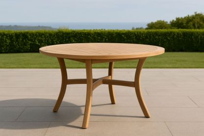 Tavolo rotondo da esterno in legno massello