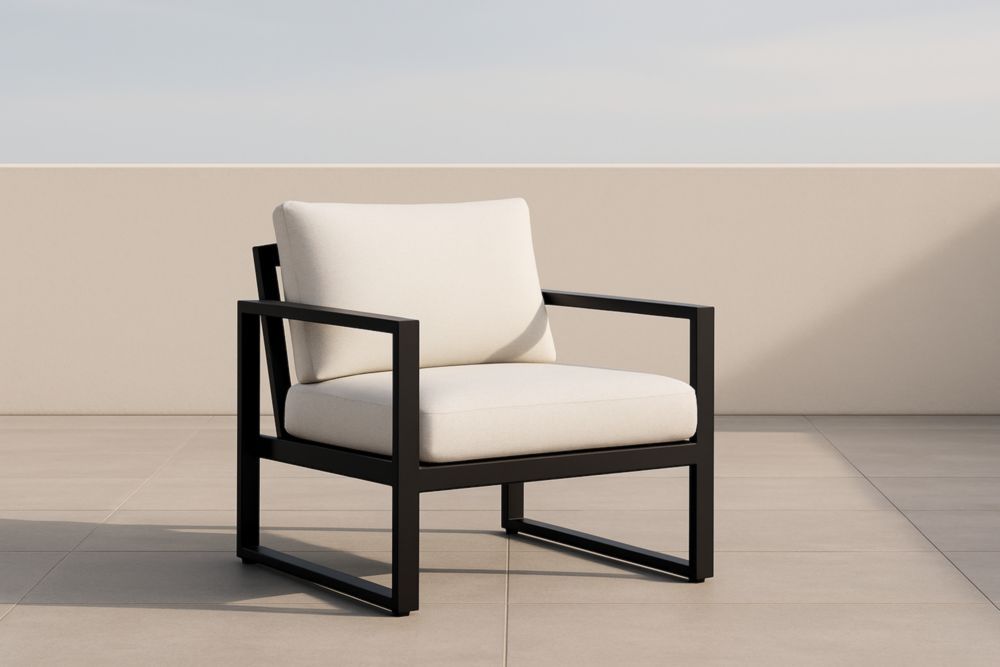 Sedia da Esterno in Alluminio con Cuscini in Poliestere