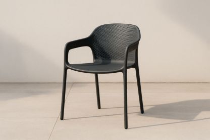 Sedia da Giardino in Plastica Nero