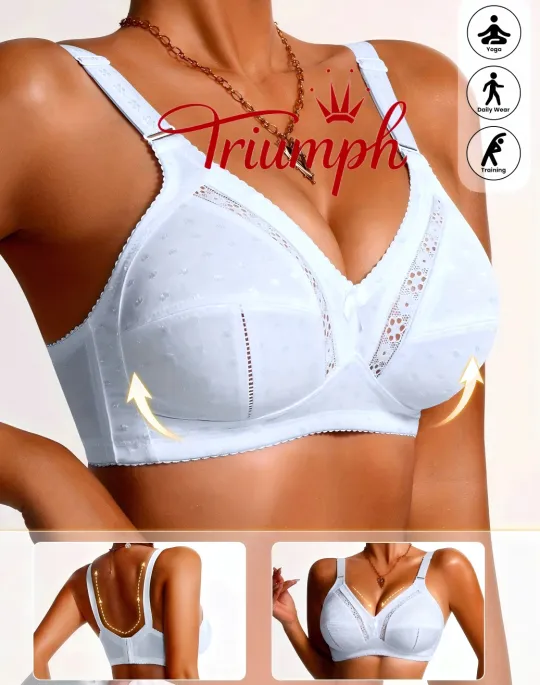 Triumph - 3-częściowy komplet 🔥 Biustonosz koronkowy Printed Comfort