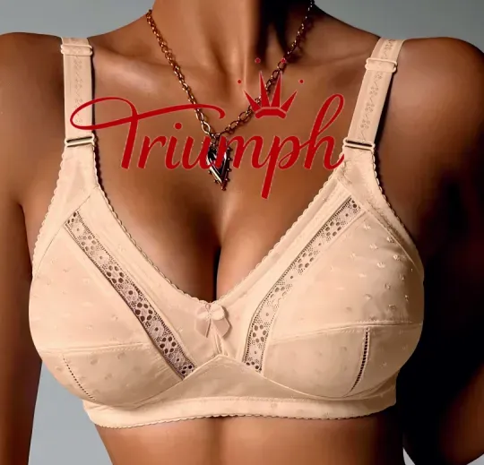 Triumph - 3-częściowy komplet 🔥 Biustonosz koronkowy Printed Comfort