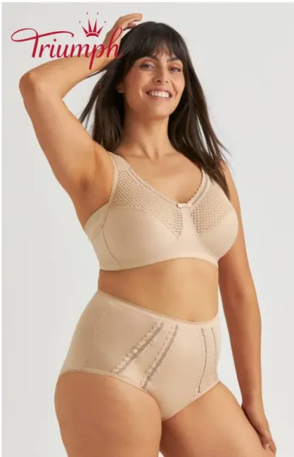 Triumph - set 3 piese 🔥 Sutien din dantelă imprimată Comfort