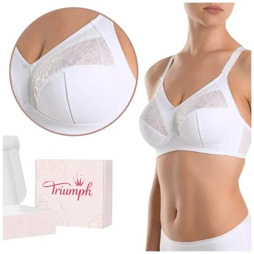 💖Triumph® 4-dielna sada ✨ Priehľadná podprsenka bez výstuže, vhodná pre ženy s väčším poprsím