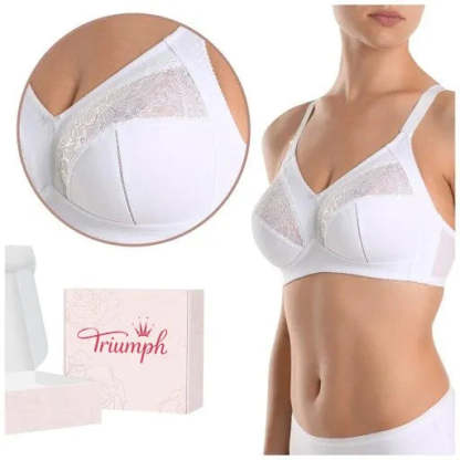 💖Triumph® 4-dielna sada ✨ Priehľadná podprsenka bez výstuže, vhodná pre ženy s väčším poprsím