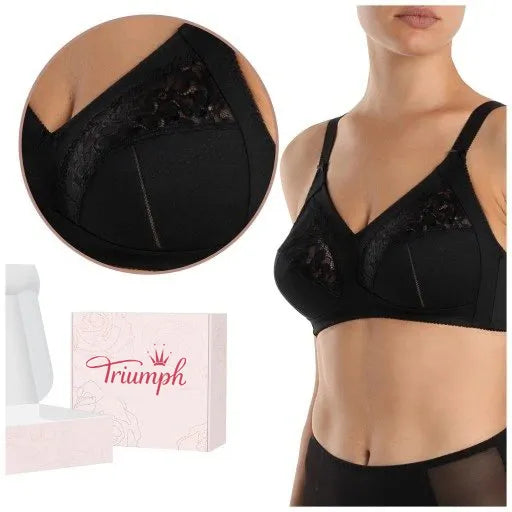 💖Triumph® 4-dielna sada ✨ Priehľadná podprsenka bez výstuže, vhodná pre ženy s väčším poprsím