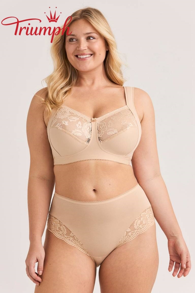 Triumph® 😊 4-dielna klasická čipkovaná podprsenka – navrhnutá špeciálne pre plnšie postavy.