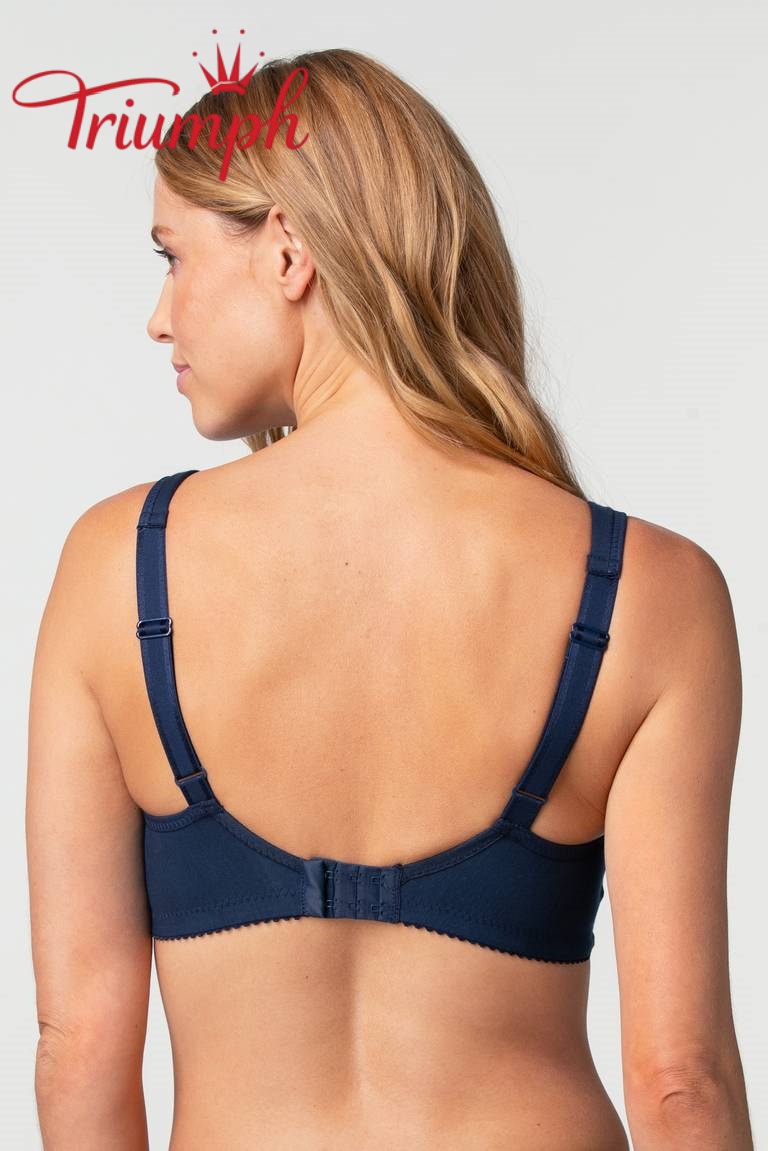 Triumph® 4-dielna súprava 🥰 Vyšívané podprsenky z čistej bavlny – dostupné v rôznych farbách a veľkostiach
