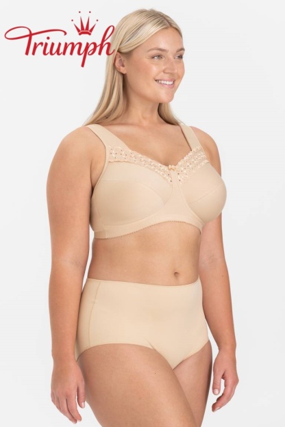 Triumph® 4-dielna súprava 🥰 Vyšívané podprsenky z čistej bavlny – dostupné v rôznych farbách a veľkostiach