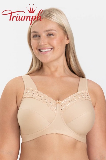 Triumph® 4-dielna súprava 🥰 Vyšívané podprsenky z čistej bavlny – dostupné v rôznych farbách a veľkostiach