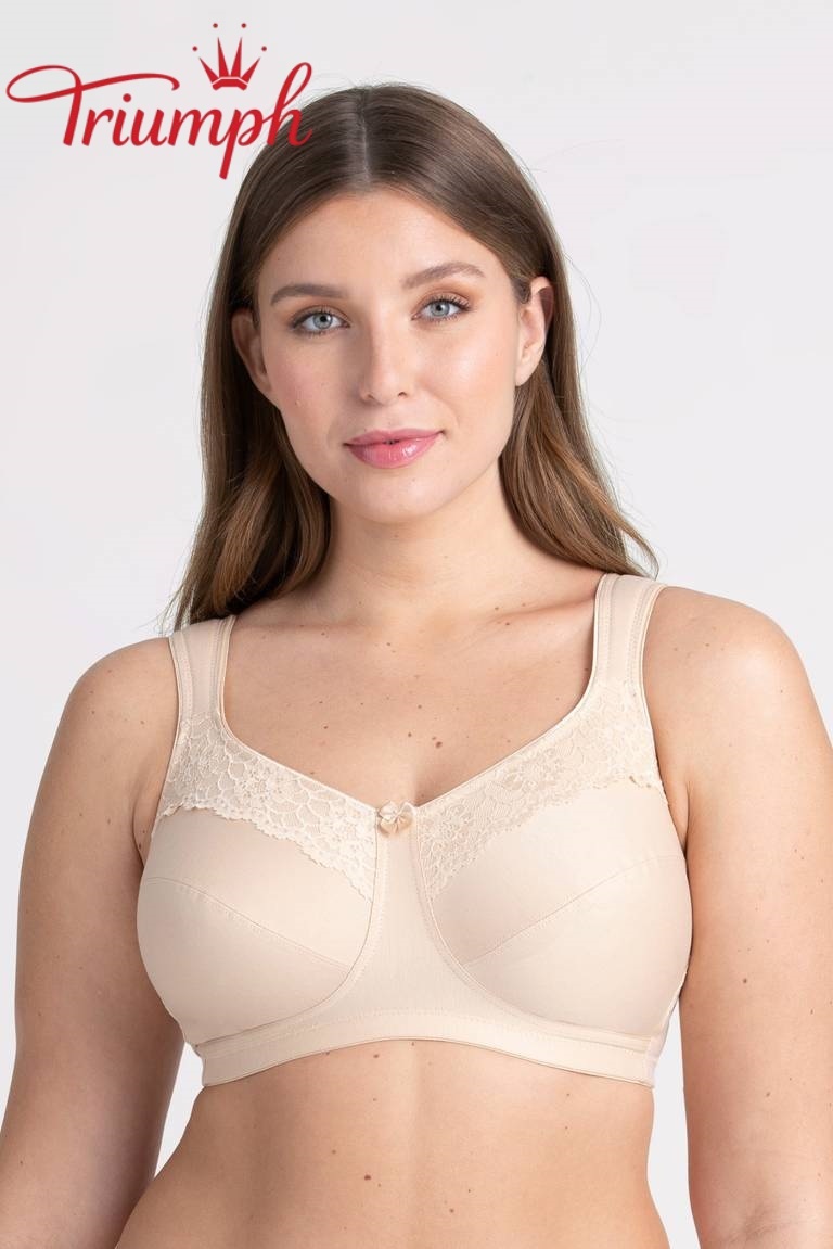 Triumph® 4-dielna súprava 🥰 Pohodlná podprsenka z čistej bavlny, vhodná pre ženy s väčším poprsím.