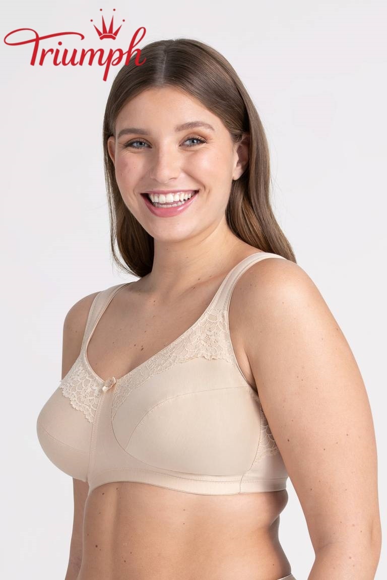 Triumph® 4-dielna súprava 🥰 Pohodlná podprsenka z čistej bavlny, vhodná pre ženy s väčším poprsím.