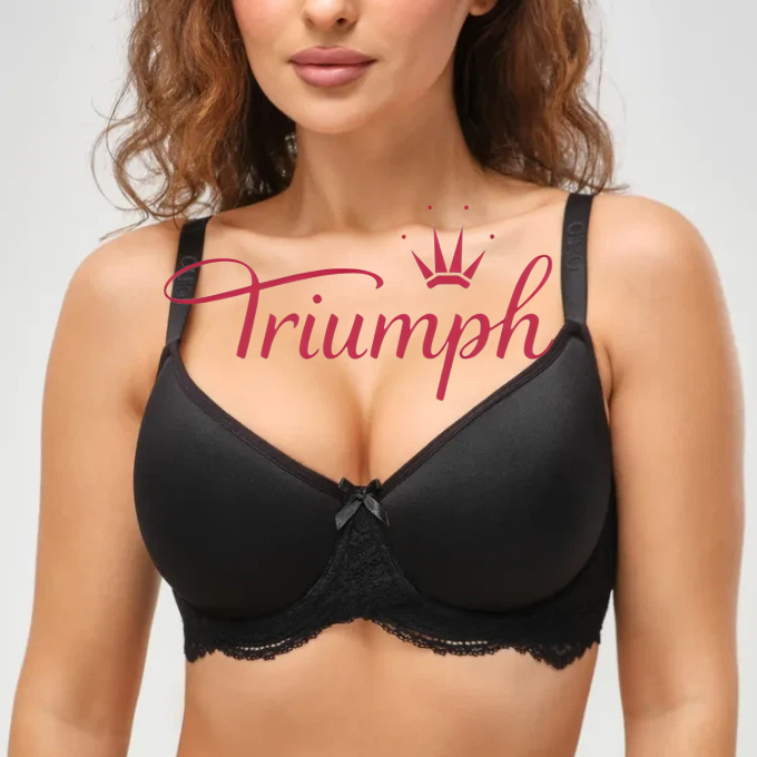 Triumph - 3 kusy 🔥Podprsenka s krajkovými panely pro větší velikosti 