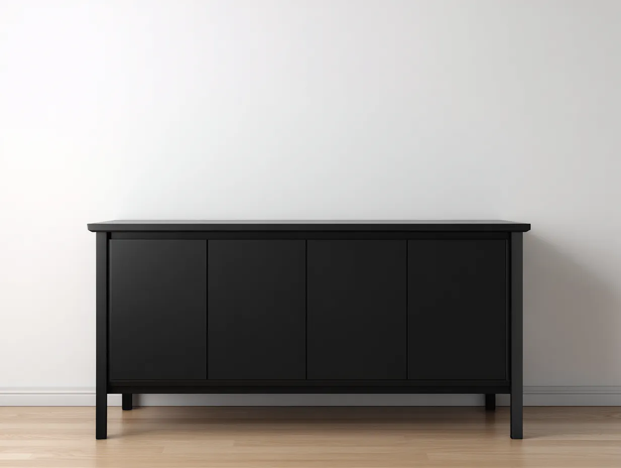 Sideboard - Holz - 150x40x85 cm - schwarz - für Wohnzimmer - modernes Design-Warmthano