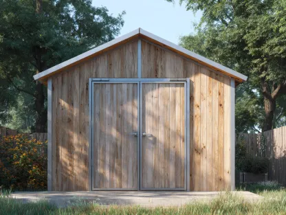 Gartenhaus - Holz - 320x280x255 cm - natur - für Garten - klassisches Design-Warmthano