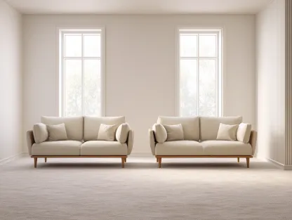 2-Sitzer Stoffsofa Holzgestell 165x88x82 cm - creme - geeignet für Wohnzimmer - modernes Design-Warmthano