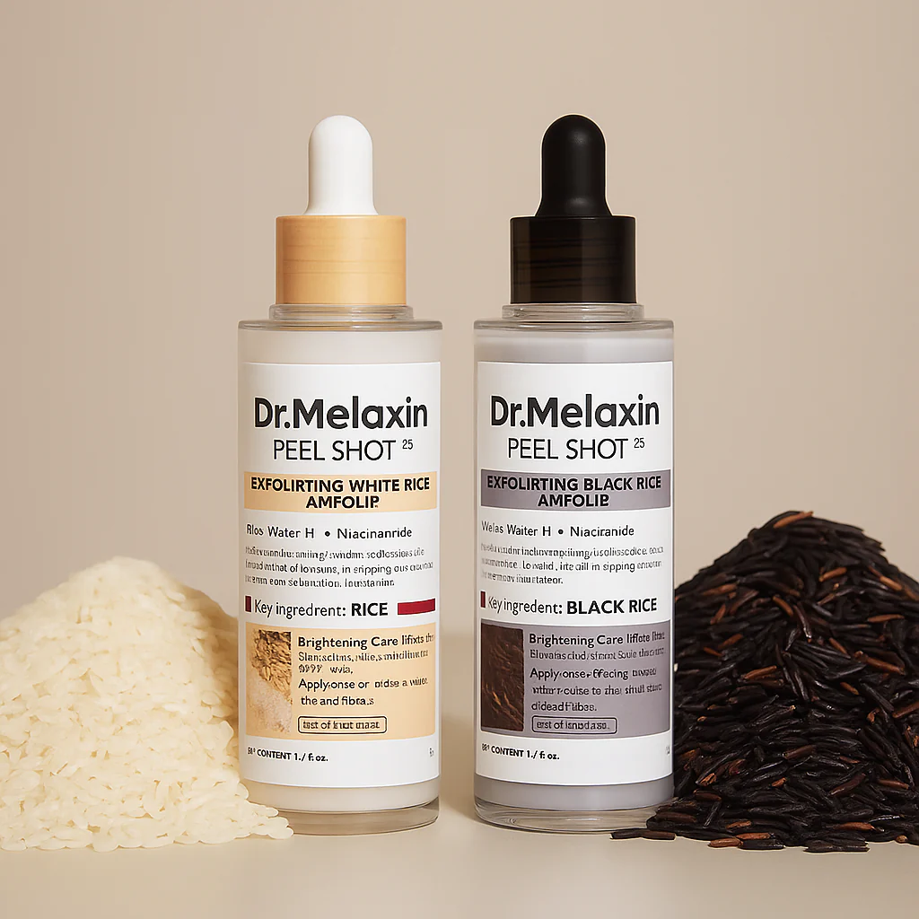 Dr. Melaxin – Reis-Peel-Shot-Duo für Glow & verfeinerte Hauttextur | 1+1 GRATIS