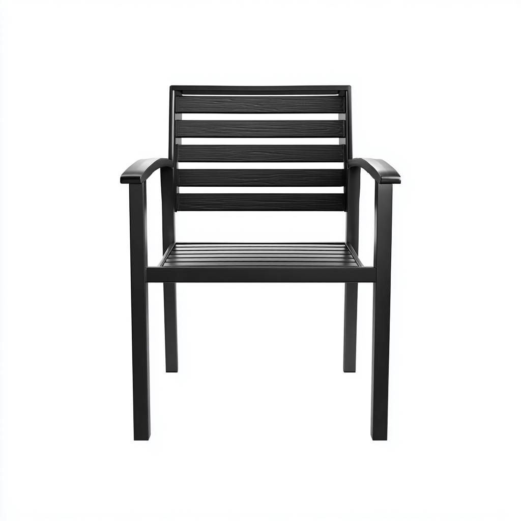 Fauteuil de jardin - métal - 56x59x88 cm - noir - style moderne-Cozyilo