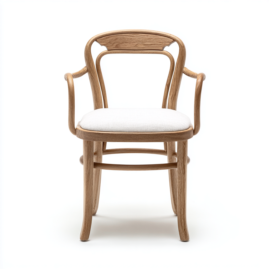 Fauteuil de jardin-bois-tissu-62x58x86 cm-naturel-blanc-classique-Cozyilo