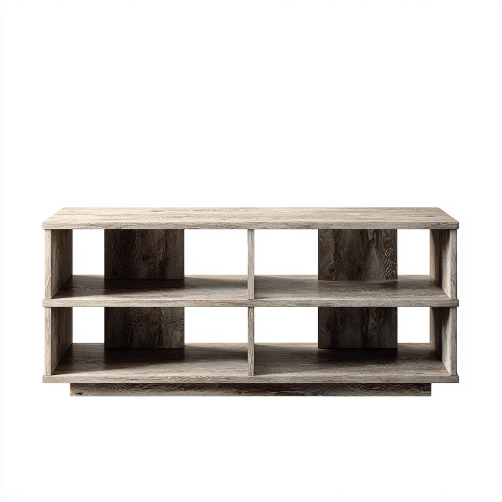 Meuble TV - Bois - 155x40x55 cm - Chêne Gris - Style Moderne-Cozyilo