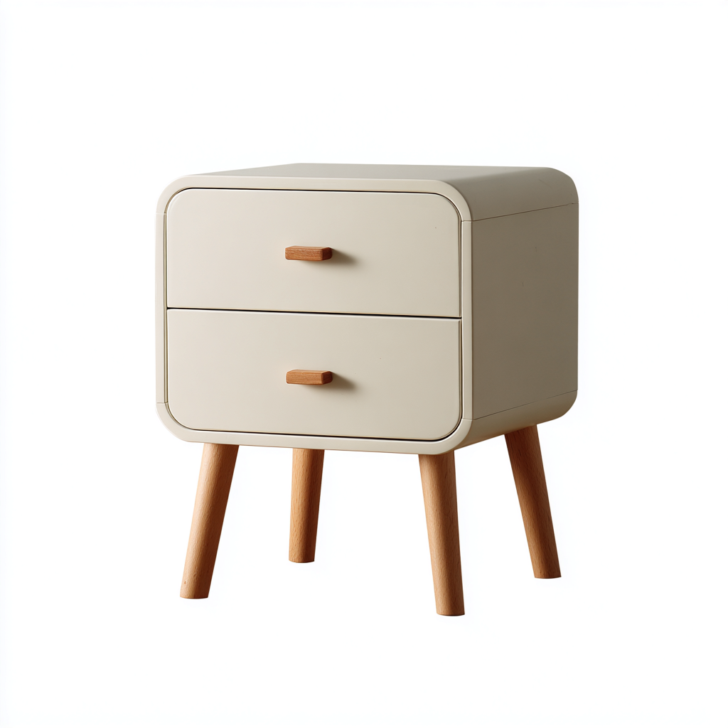 Table de chevet-bois-mdf-44x36x58 cm-beige-noyer-moderne-Cozyilo